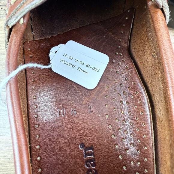 LL Bean Loafers With Tassels Men\'s US 10.5 Brown Leather Slip On Shoes main image 5